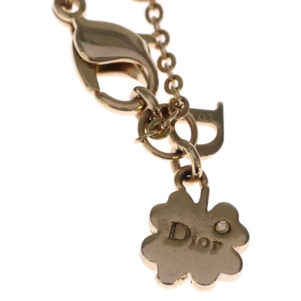 Dior Monsieur Heart Clover Logo Charm Bracelet Gold — view 5