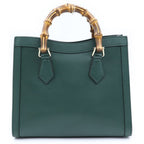 Gucci Diana Bamboo 2-Way Shoulder Bag Moss Green Leather Gold — view 2