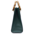 Gucci Diana Bamboo 2-Way Shoulder Bag Moss Green Leather Gold — view 3