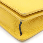 Gucci Soho Chain Wallet Shoulder Bag Yellow Leather Gold — view 5