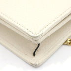 Gucci GG Marmont Chain Wallet Mini Shoulder Bag Leather White — view 5