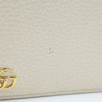 Gucci GG Marmont Chain Wallet Mini Shoulder Bag Leather White — view 8