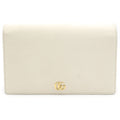 Gucci GG Marmont Chain Wallet Mini Shoulder Bag Leather White