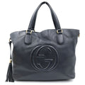 Gucci Soho Tote Black Leather Gold