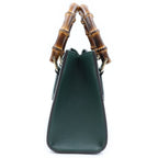 Gucci Diana Bamboo Small 2-Way Shoulder Bag Green Leather — view 3