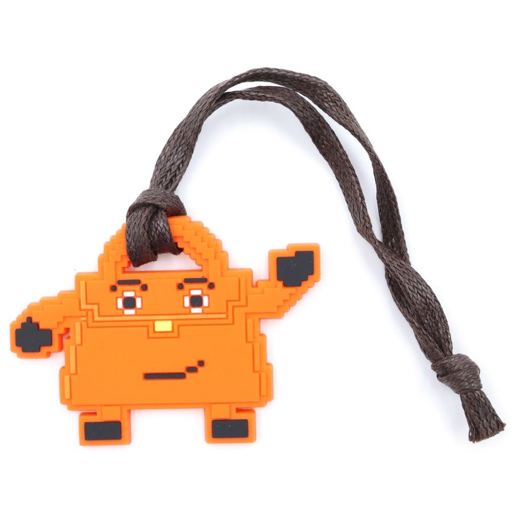 Hermes Kelly Doll Charm Tall Orange Necklace