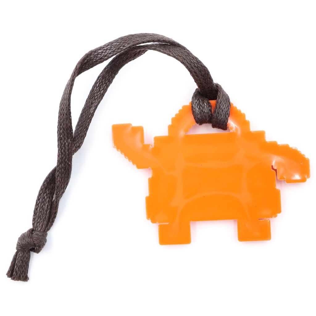 Hermes Kelly Doll Charm Tall Orange Necklace — view 2