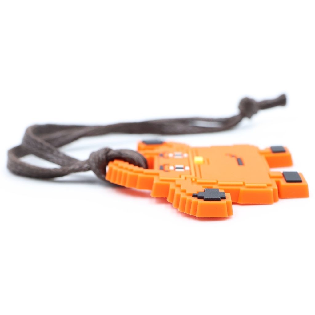 Hermes Kelly Doll Charm Tall Orange Necklace — view 4