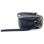 Gucci GG Marmont Mini Chain Shoulder Bag Black Gold Leather — view 3