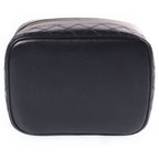 Chanel Bicolor Vanity Pouch Black Lambskin Gold — view 4