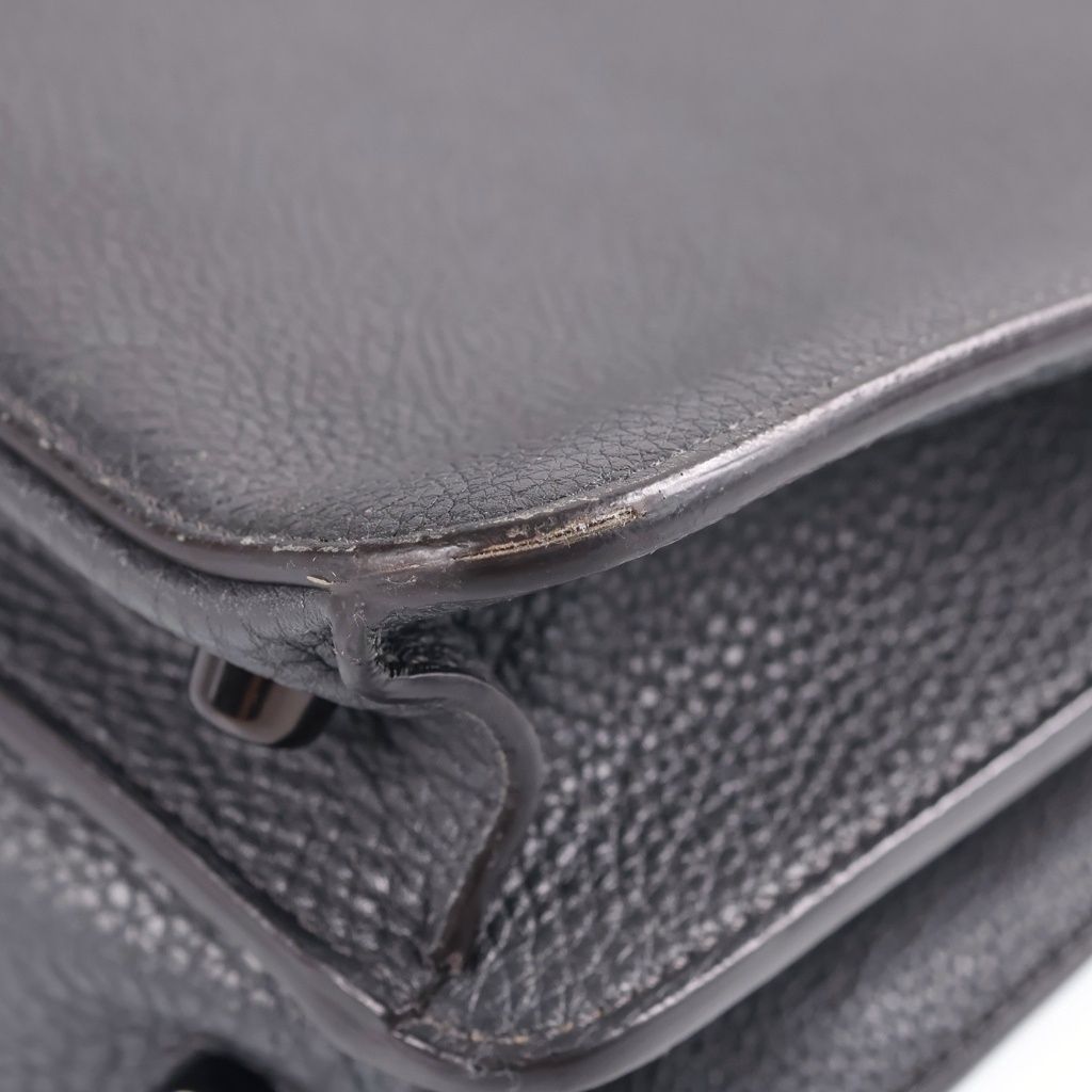 Fendi Peekaboo ISeeU Medium 2-Way Shoulder Bag Gray Leather Black — view 5