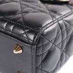 Dior My Medium 2-Way Shoulder Bag Black Lambskin Gold — view 5
