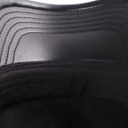 Celine Logo Embroidery Leather Cap Black Hat — view 6
