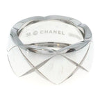 Chanel 18K White Gold Coco Crush Collection Ring Large Model