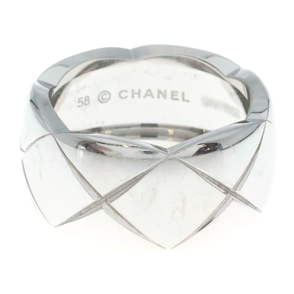 Chanel 18K White Gold Coco Crush Collection Ring Large Model