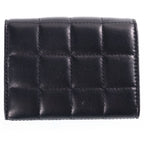 Saint Laurent Paris Trifold Wallet Compact Lambskin Black — view 2
