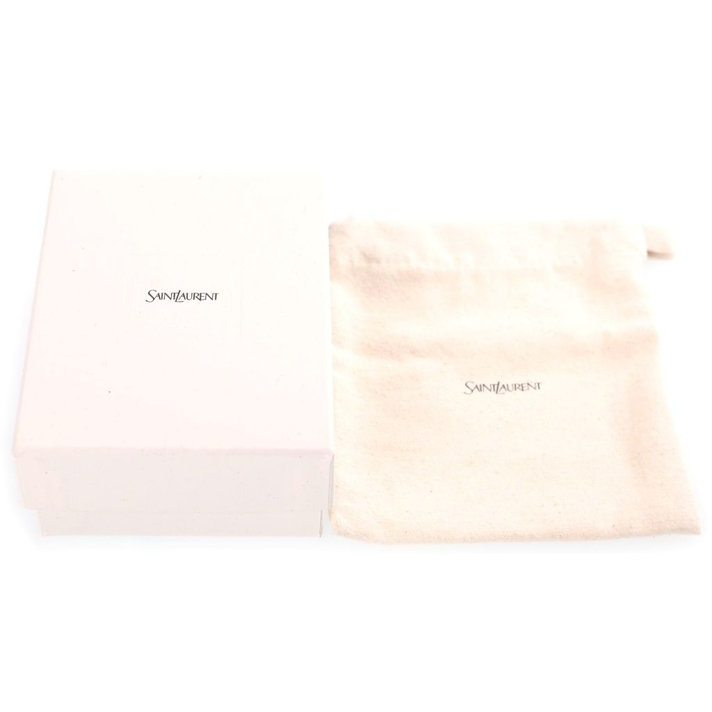 Saint Laurent Paris Trifold Wallet Compact Lambskin Black — view 6