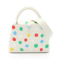 Louis Vuitton Handbag LV YK Capucines BB Painted Dot Yayoi Kusama 2-Way Blanc