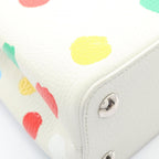 Louis Vuitton Handbag LV YK Capucines BB Painted Dot Yayoi Kusama 2-Way Blanc — view 6
