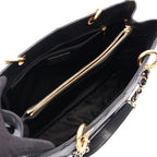 Chanel Tote Quilted Grand Shopping GST Black Caviar Leather Chain — view 3