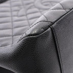 Chanel Tote Quilted Grand Shopping GST Black Caviar Leather Chain — view 6