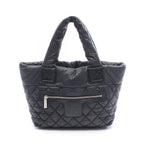 Chanel Tote Coco Cocoon Small Reversible Black Nylon Leather