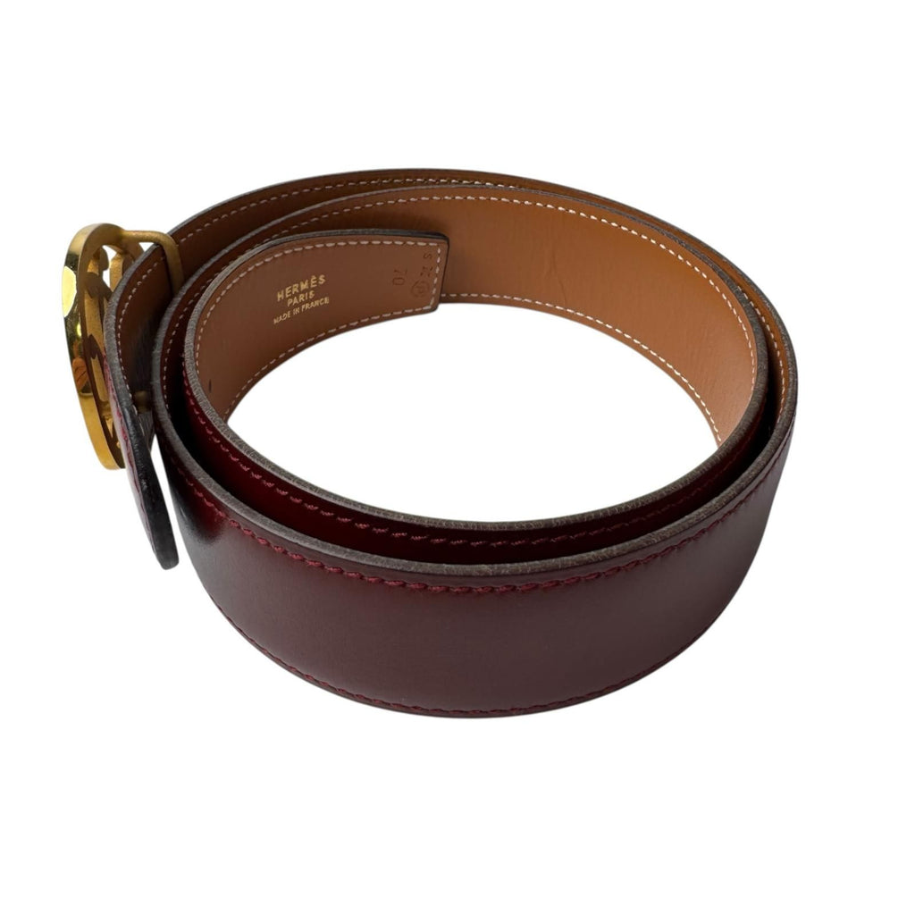 Hermes Double H Circle Logo Reversible Belt Vintage — view 3