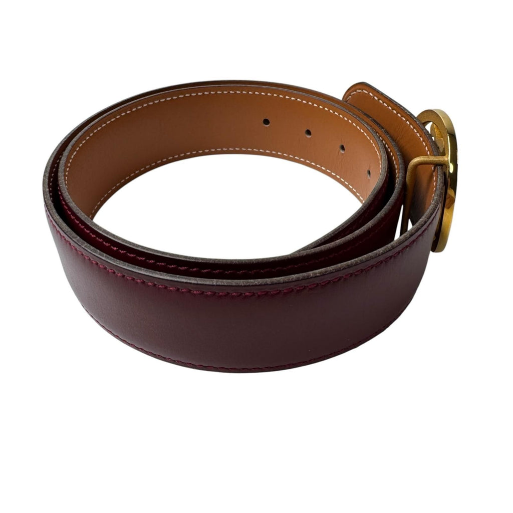 Hermes Double H Circle Logo Reversible Belt Vintage — view 4