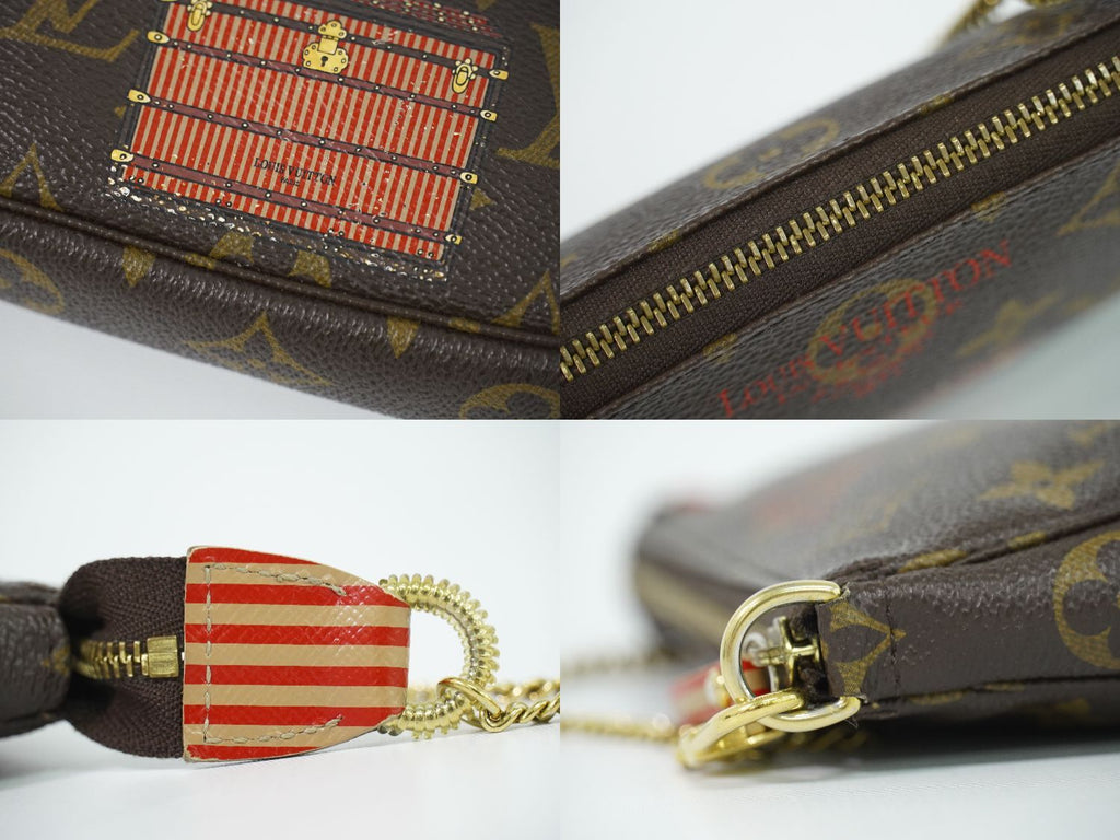 Louis Vuitton LV Mini Pochette Accessoires Trunk & Lock Monogram Pouch Handbag — view 7