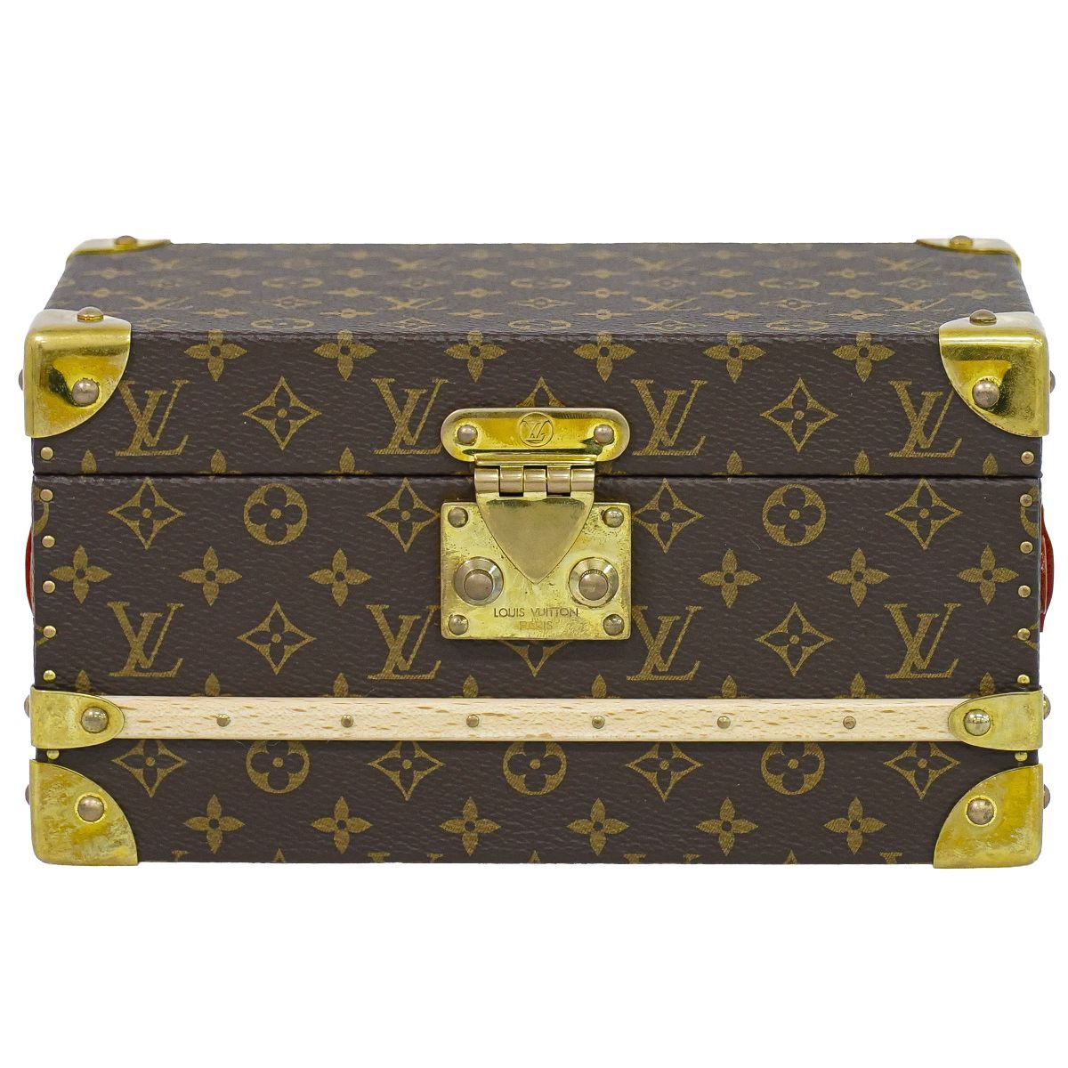 Louis Vuitton LV Mini Bijou Monogram Box Case Brown Biton