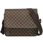 Louis Vuitton LV Shelton MM Damier Ebene Shoulder Bag Brown