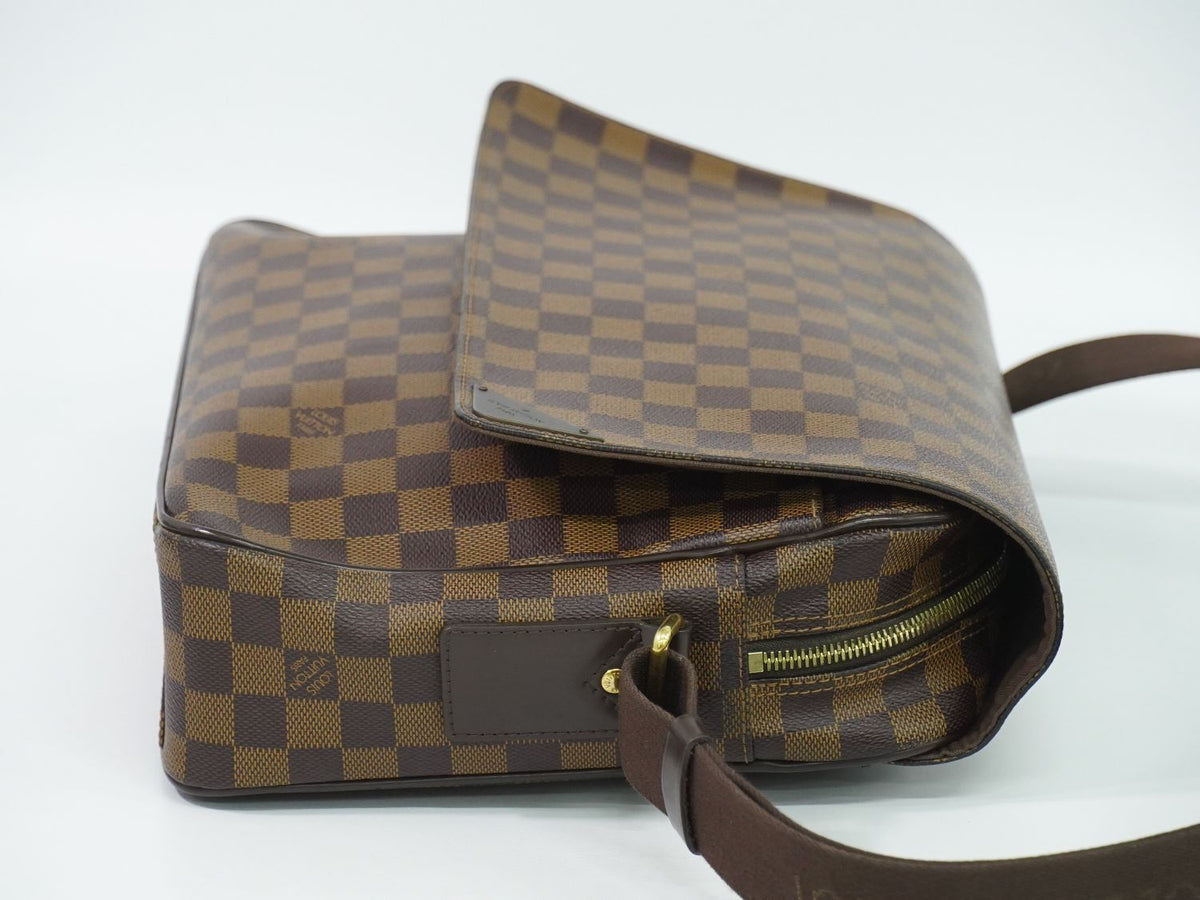 Louis Vuitton LV Shelton MM Damier Ebene Shoulder Bag Brown — view 4