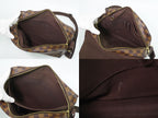 Louis Vuitton LV Shelton MM Damier Ebene Shoulder Bag Brown — view 8