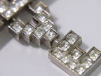 Chanel Love CC Logo Rhinestone Brooch Metal Silver Black — view 4