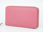Hermes Azap Silk'in Long Zip Around Wallet Leather Pink — view 2