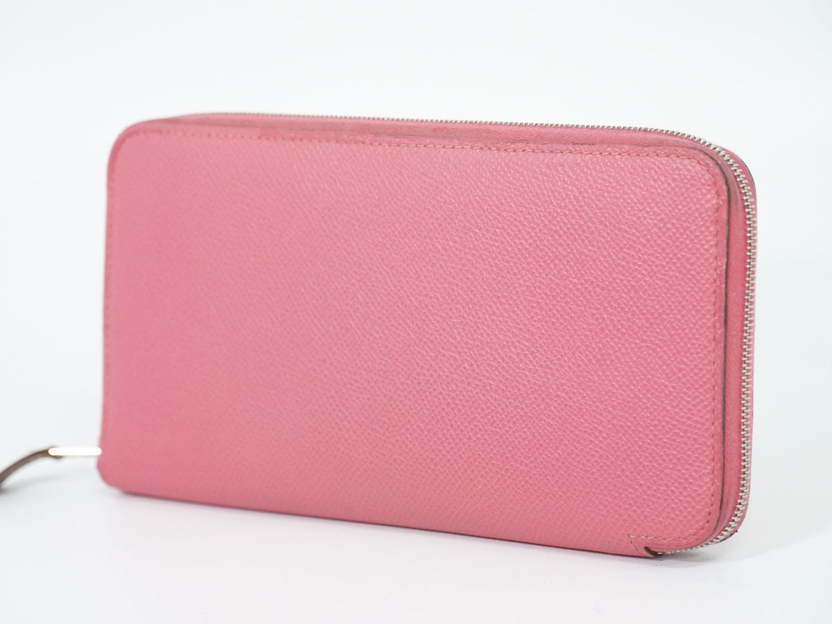 Hermes Azap Silk'in Long Zip Around Wallet Leather Pink — view 2