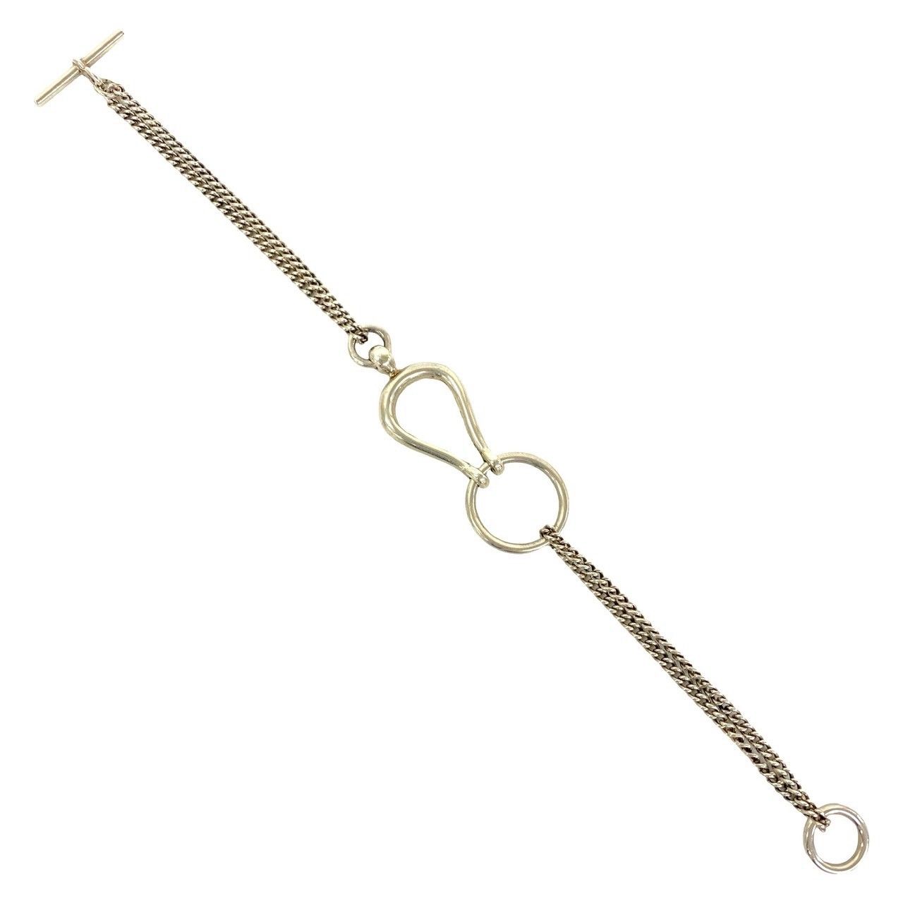 Hermes Martin Margiela Era Arabesque 925 Chain Bracelet Bangle Silver — view 6