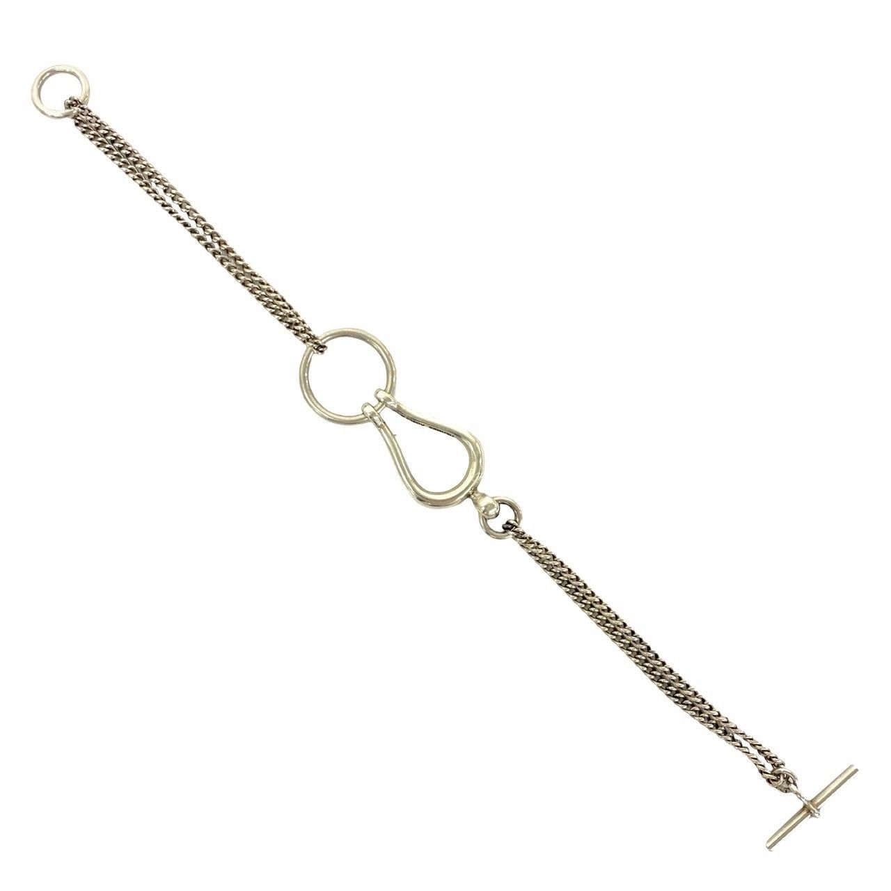 Hermes Martin Margiela Era Arabesque 925 Chain Bracelet Bangle Silver — view 7
