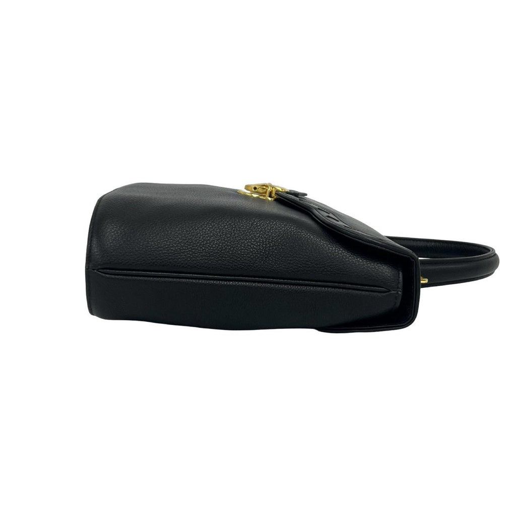 Saint Laurent YSL Logo Cutout Leather 2-Way Shoulder Bag Black — view 6