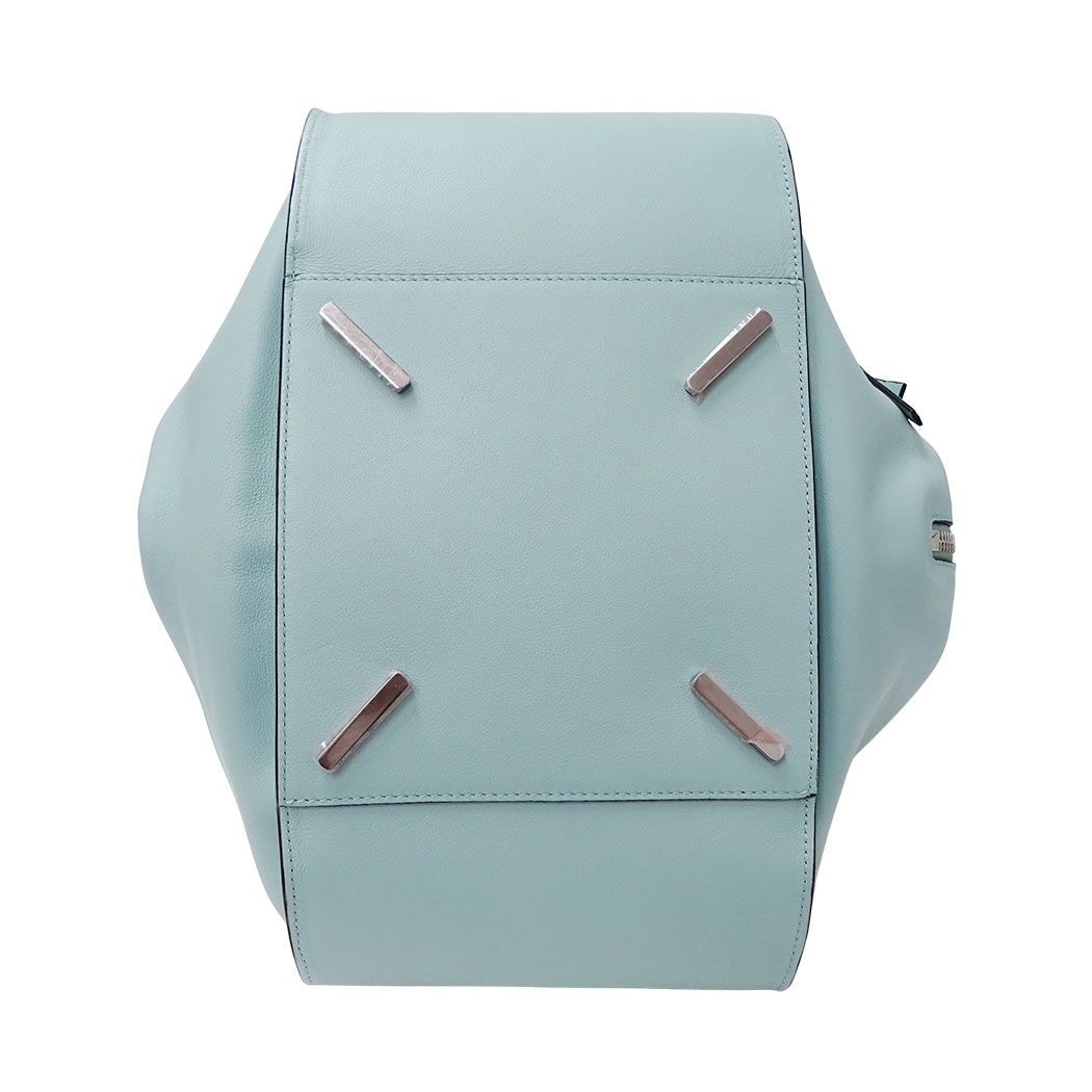Loewe 2-Way Shoulder Bag Leather Anagram Hammock Medium Light Blue Handle Simple — view 5