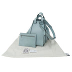 Loewe 2-Way Shoulder Bag Leather Anagram Hammock Medium Light Blue Handle Simple — view 8