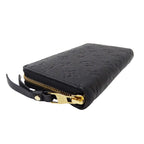 Louis Vuitton Wallet Monogram Empreinte Zippy Noir Black Zip Around Logo — view 3