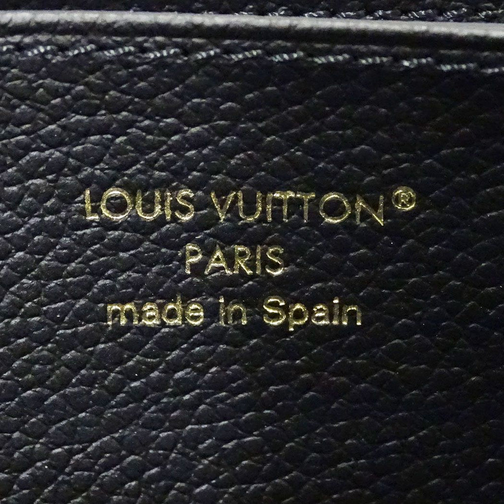 Louis Vuitton Wallet Monogram Empreinte Zippy Noir Black Zip Around Logo — view 7