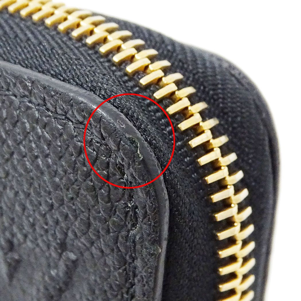 Louis Vuitton Wallet Monogram Empreinte Zippy Noir Black Zip Around Logo — view 8