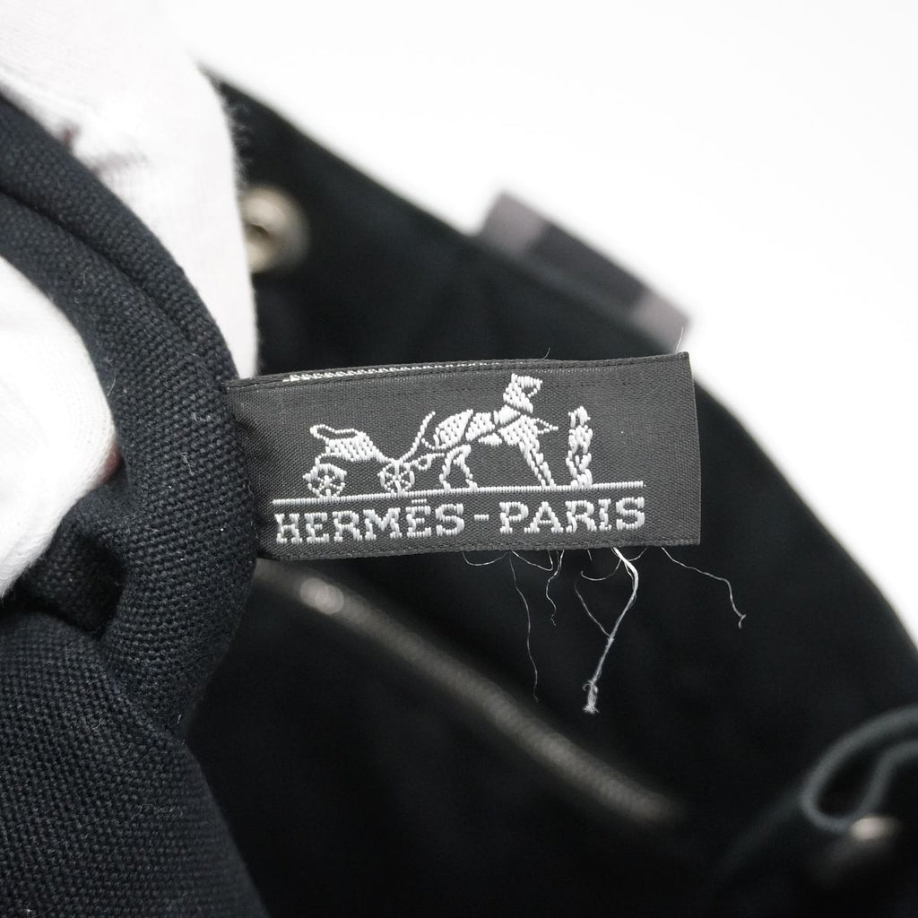 Hermes Tote Fourre Tout PM Canvas Black Silver — view 5