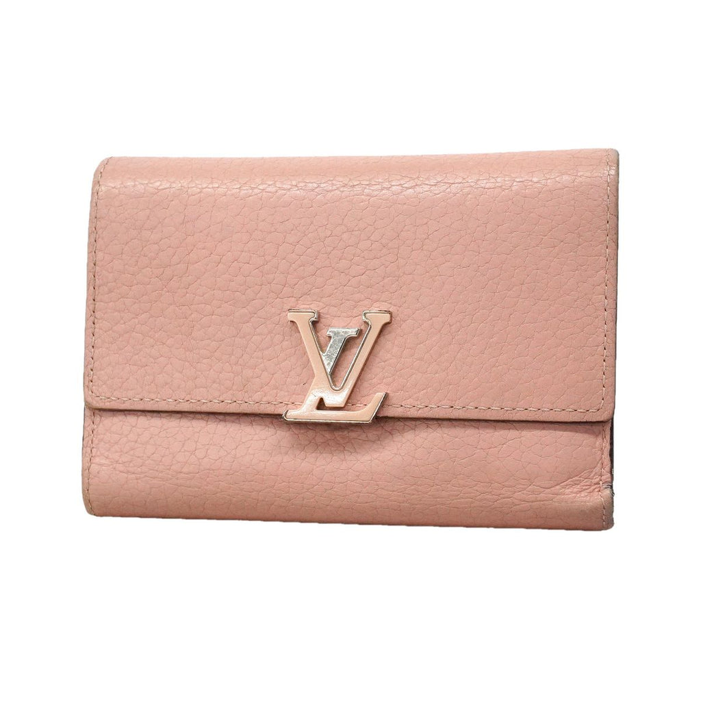 Louis Vuitton Trifold Wallet Portefeuille Capucines Compact Magnolia