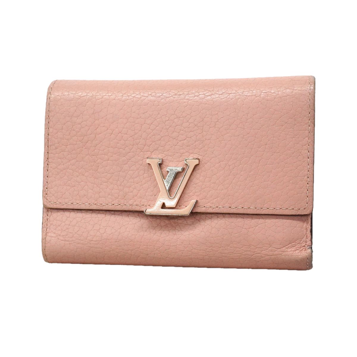 Louis Vuitton Trifold Wallet Portefeuille Capucines Compact Magnolia