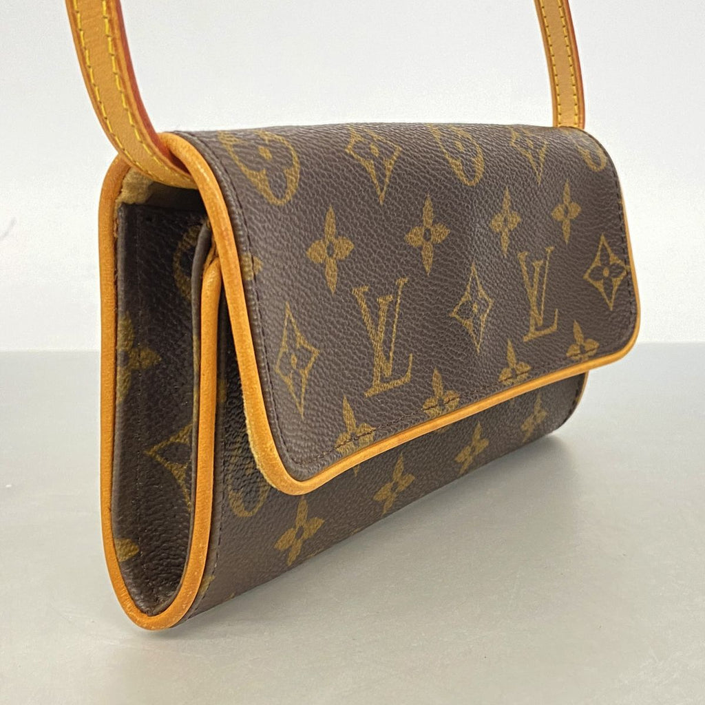 Louis Vuitton Shoulder Bag Monogram Pochette Twin PM Brown — view 2