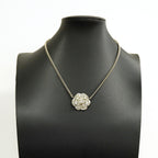 Chanel Necklace CC Logo Camellia Metal Rhinestone Silver — view 6