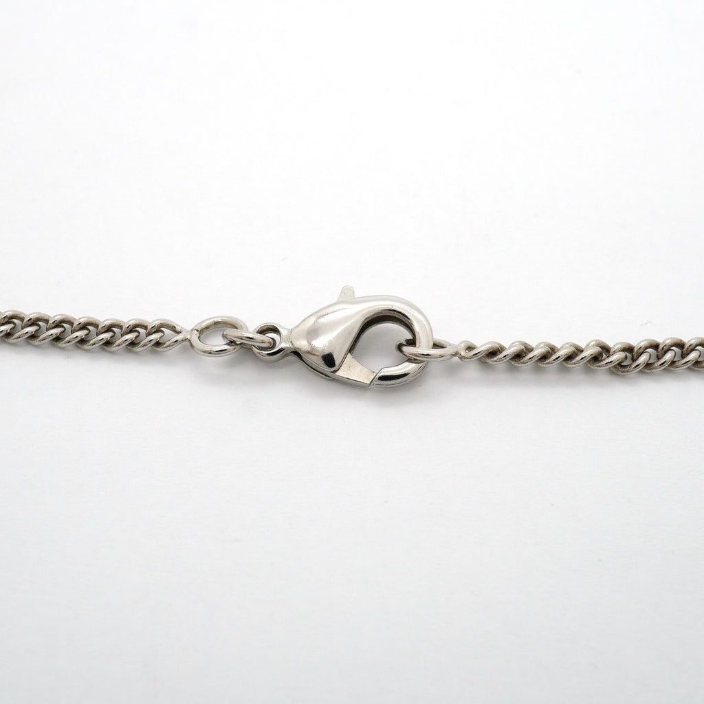 Chanel Necklace CC Logo Camellia Metal Rhinestone Silver — view 4